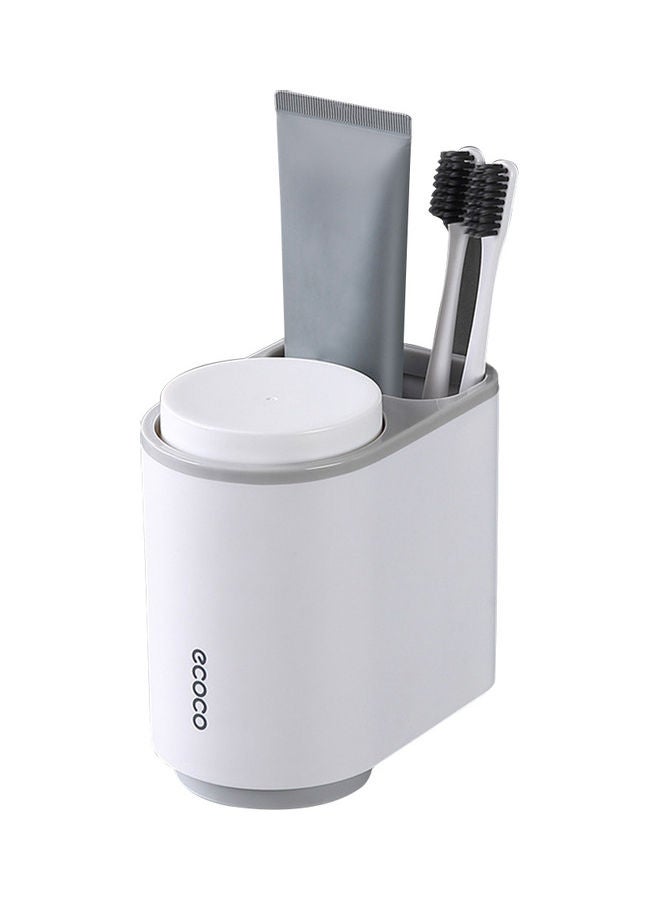 ecoco Magnetic Toothbrush Holder Grey/White 5.11x4.33x3.26inch - Image 1